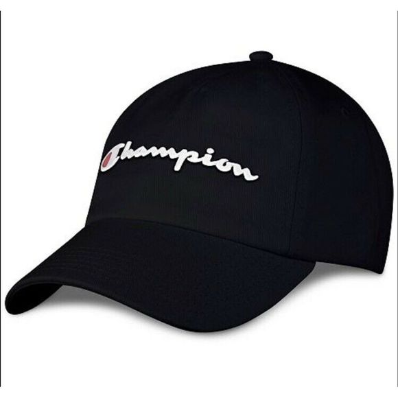 Champion Other - Champion Logo Adjustable Hat Cap Black NWT NEW